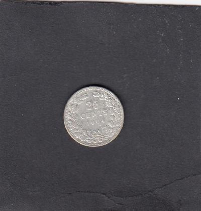 Beschrijving: 25 Cent WILHELMINA